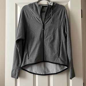 Athleta Gray Hoodie with Black Piping